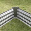 Silver Metal Raised Garden Bed Kit (7.6 x 3.7 x 0.98 Ft)