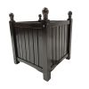 Black Wooden Square Outdoor Planter Pot For Flowers & Vegetables