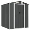 Garden Shed Anthracite 75.6"x 75.2"x 87.8" Galvanized Steel