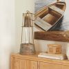 DecMode Brown Metal Rustic Lantern (9"W x 23"H)