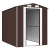 Garden Shed Dark Brown 75.6"x 107.9"x 87.8" Galvanized Steel