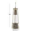 DecMode Brown Metal Rustic Lantern (9"W x 23"H)