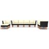 10 Piece Black Rattan Lounge Set With Cushions