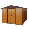 8Ft x 10Ft Metal Outdoor Coffee Storage Shed