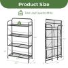 Adjustable 4-Tier Folding Plant Stand With Shelves