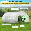 Walk-In Tunnel Greenhouse 20x10x7 Ft With Galvanized Steel Hoops, 3 Top Beams & Diagonal Poles