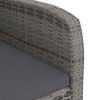 7 Piece Poly Rattan Gray Patio Dining Set With Cushions
