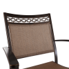 5 Piece Outdoor Dining Set With Sling Chairs & Porcelain Top Table