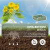 Galvanized Steel Planter Box Set - Outsunny (3.3' Square)