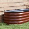 Outsunny 5' x 2' x 1.4' Galvanized Raised Garden Bed Kit, Outdoor Metal Elevated Planter Box with Safety Edging