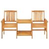 Garden Chairs with Tea Table 62.5"x24"x36.2" Solid Acacia Wood