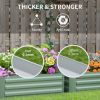 Galvanized Steel Planter Box Set - Outsunny (3.3' Square)