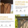 12'x20' Hardtop Outdoor Gazebo With Netting & Curtains
