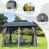 10'x12' Galvanized Steel Double Roof Outdoor Gazebo