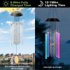 Solar Wind Bell With Color Shifting Decorative Light Hanging Strand