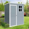 5 x 3 Ft Resin Outdoor Storage Shed For Patio - Grey