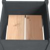 Square Gray Pine Wood Planter - 19.7" x 27.6"