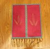 Handcrafted Cloth Lantern With Tassels Traditional Design Painted Rose Red Shade