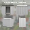7' x 4' Metal Outdoor Storage Shed With Sliding Doors & Air Vents