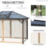 10' x 12' Hardtop Polycarbonate Roof Gazebo With Netting