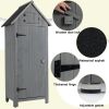 30.3"L X 21.3"X 70.5"H Gray Outdoor Storage Cabinet Shed