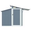 Gray Garden Storage Shed 106.3"x 51.2"x 82.1" Galvanized Steel