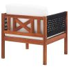 Patio Chair with cushion Solid Acacia Wood