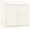 Garden Shed White 40.2"x 20.5"x 44.1" Solid Fir Wood