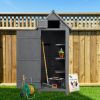30.3"L X 21.3"X 70.5"H Gray Outdoor Storage Cabinet Shed