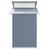 Gray Garden Storage Shed 106.3"x 51.2"x 82.1" Galvanized Steel