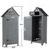 30.3"L X 21.3"X 70.5"H Gray Outdoor Storage Cabinet Shed