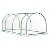 7' L x 3' W x 2.5' H Portable Tunnel Greenhouse For Garden With 4 Zippered Doors & PVC Cover