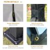 10'x10' Hardtop Polycarbonate Double Roof Gazebo With Curtains & Netting