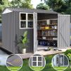 Storage Shed 6 x 8 Ft Large Metal Shed With Window