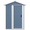 Galvanized Steel Gray Garden Shed 49.6"x 38.4"x 69.7"