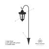 Black Solar LED Coach Lanterns-Pure Garden (Pair of 2)
