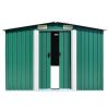 Green Metal Outdoor Galvanized Steel Garden Shed