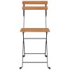 Folding Bistro Chairs 2 pcs Solid Wood Teak and Steel