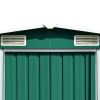 Green Metal Outdoor Galvanized Steel Garden Shed