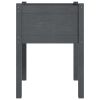 Garden Planters 2 pcs Gray 19.7"x19.7"x27.6" Solid Wood Pine