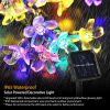 Set Of 2 Solar-Powered String Lights With 50 LED Sakura Blossom Beads