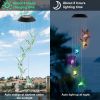 Solar-Powered Hummingbird Wind Chimes 6 LED Color-Changing Lamps For Decor