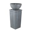 Grey Polyresin Outdoor Garden Water Fountain