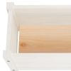Solid Pine White Planter - 23.6 x 12.2 x 12.2 Inches