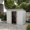 7' x 4' Metal Outdoor Storage Shed With Sliding Doors & Air Vents