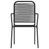 7 Piece Patio Dining Set Black