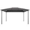 Gazebo with Roof Aluminum 13.1'x9.8'x8.5' Black