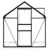 Anthracite Aluminum Greenhouse With Base Frame 38.9 Square Feet