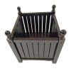 Black Wooden Square Outdoor Planter Pot For Flowers & Vegetables