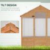 Outdoor Wooden Polycarbonate Walk-in Greenhouse